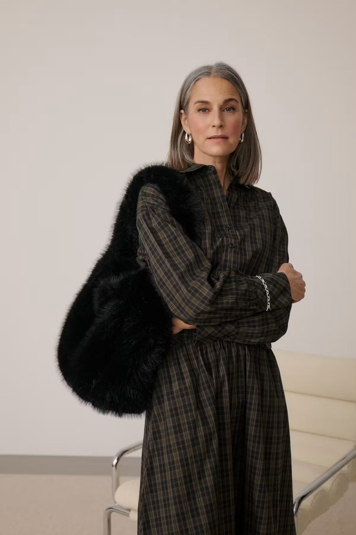 Kaffe Helle Check Skirt