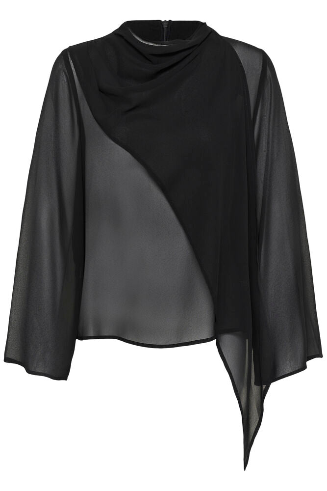 Kaffe Eloise black chiffon blouse