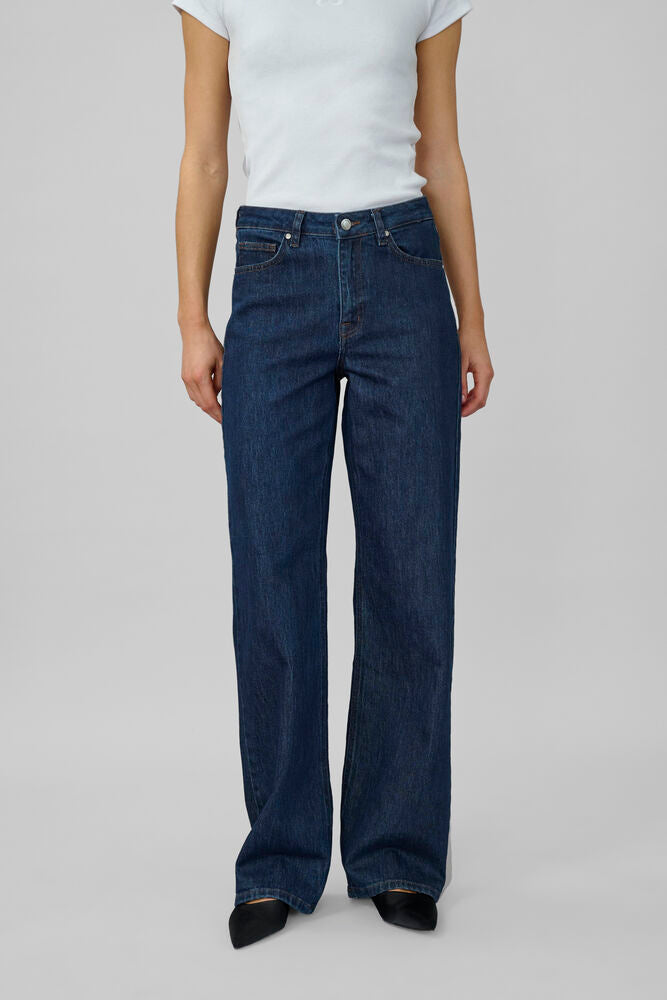 My Essential Wardrobe wide dark blue Louis Jeans