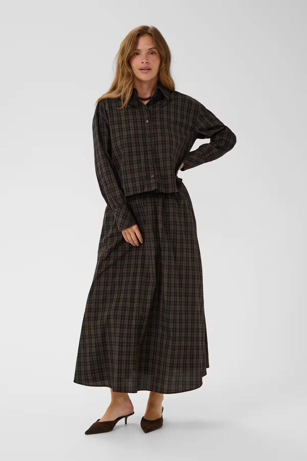 Kaffe Helle Check Skirt