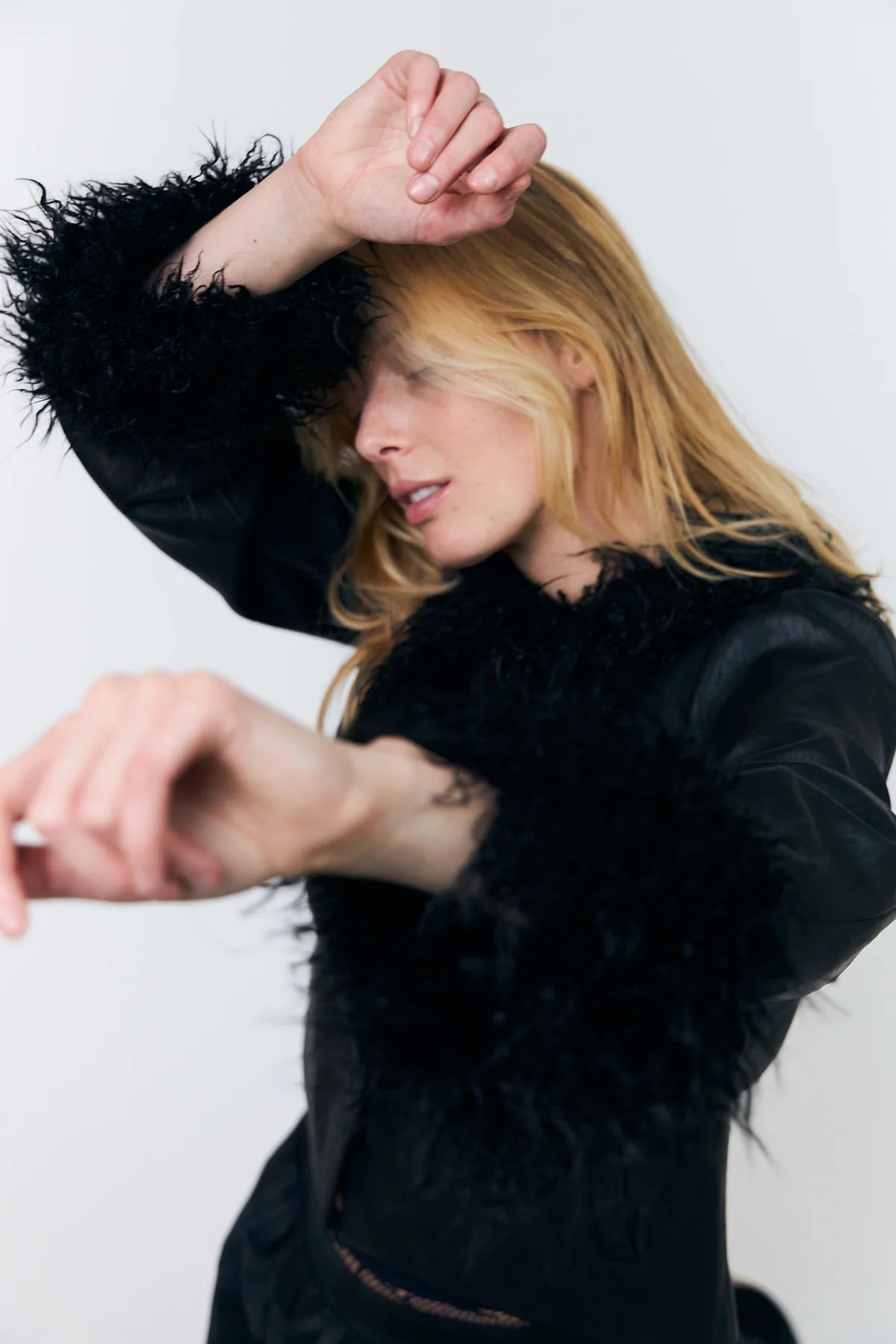 Lolly’s Laundry Tracy Black Leather Look Jacket