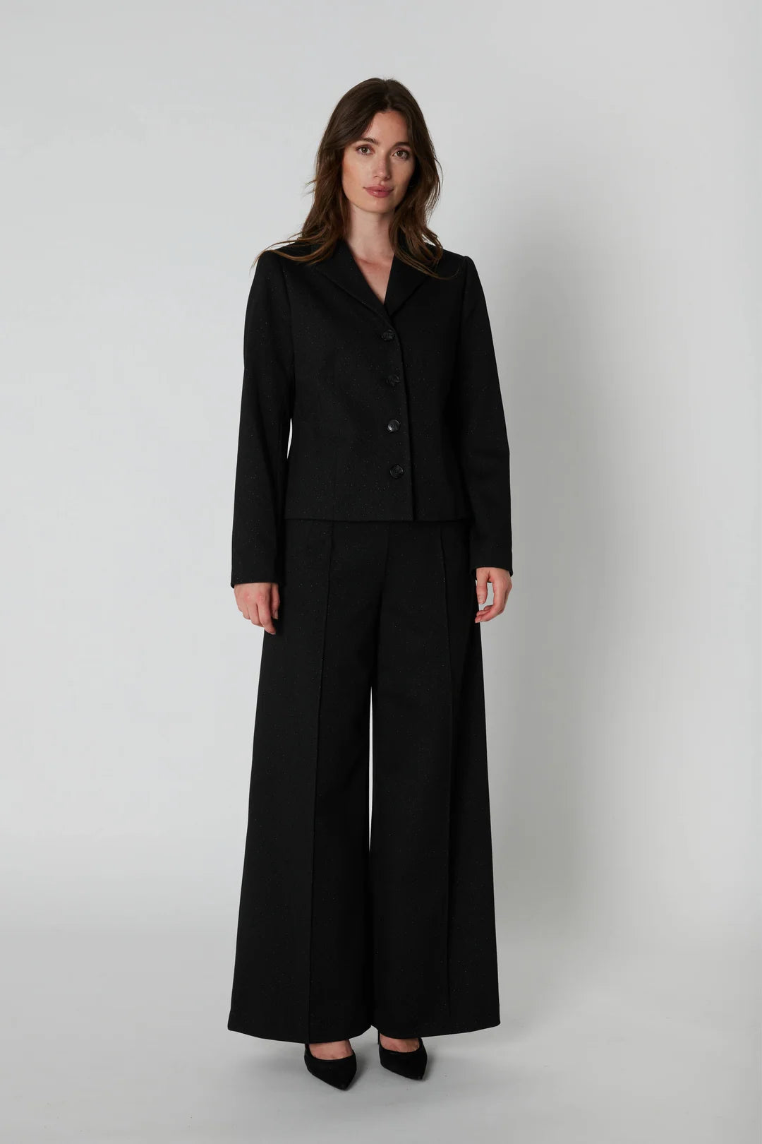 Rue de femme Olana extra wide shimmer black pant