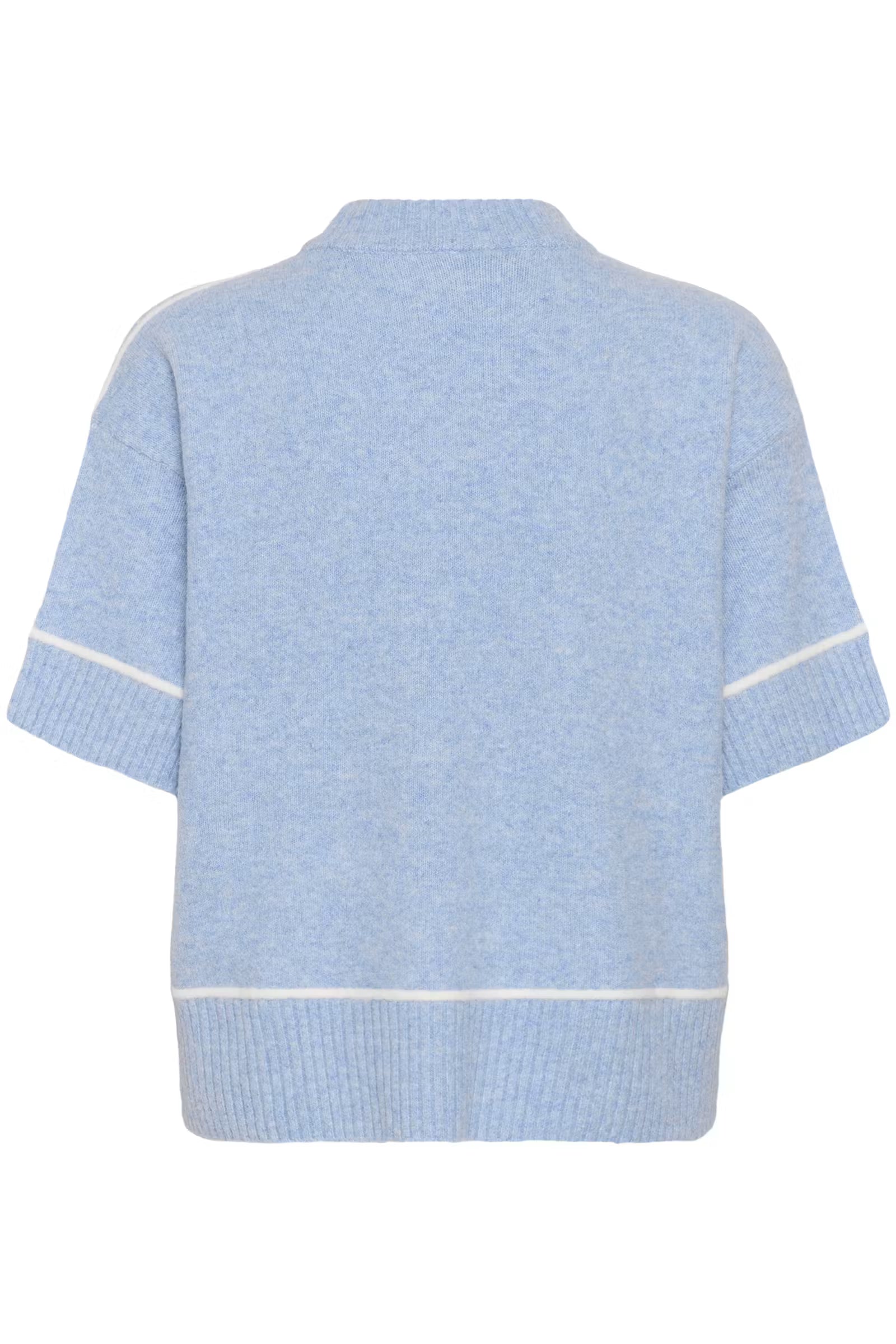 Kaffe Jinie light blue short sleeve knit jumper product back view