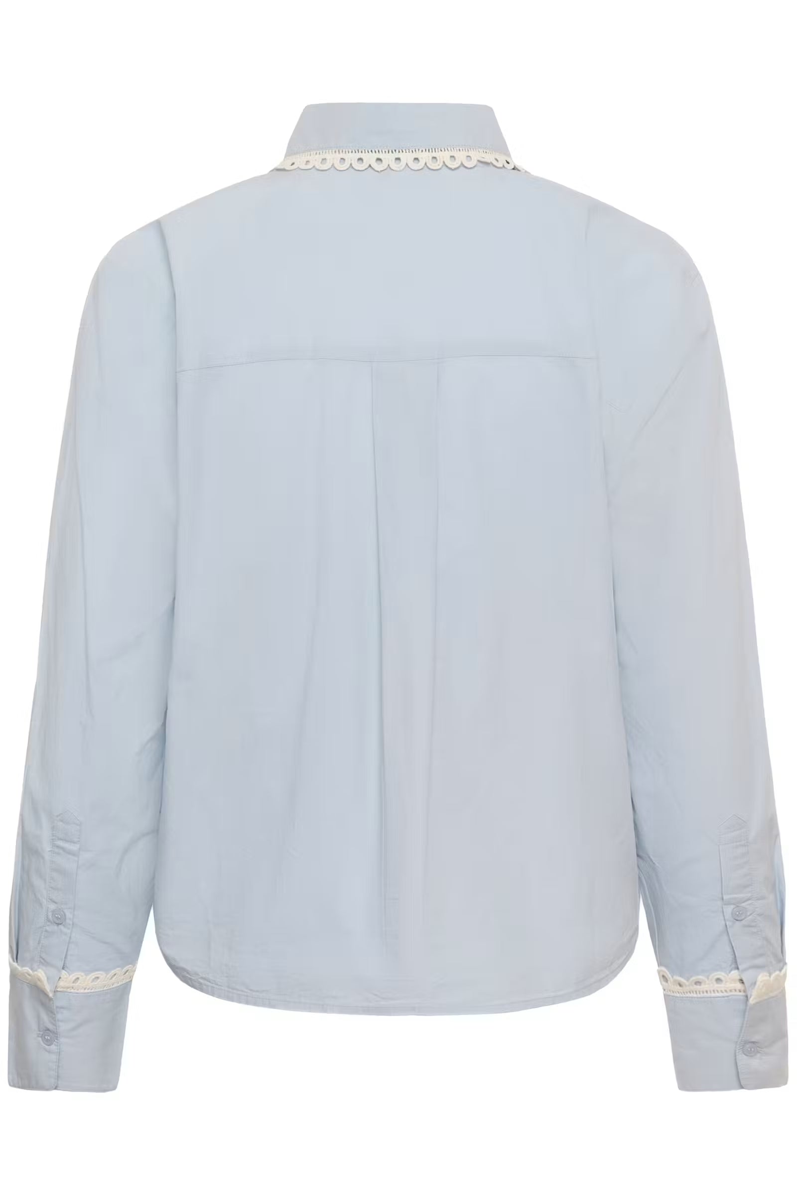 Kaffe Kaketty light blue long sleeve shirt product back view