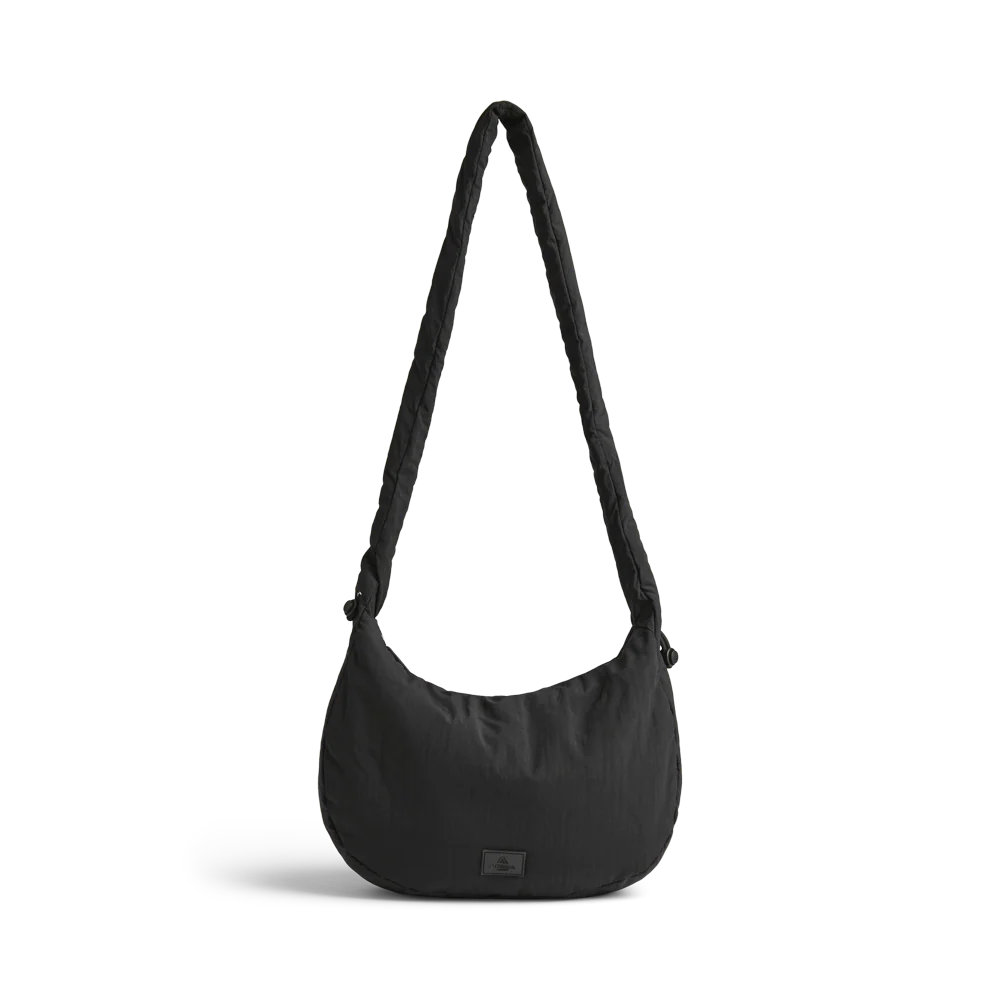 Markberg Ground black crossbody bag with adjustable ruched strap