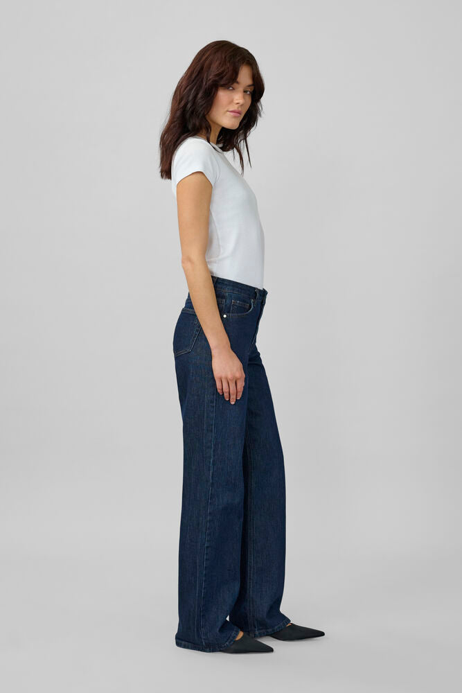My Essential Wardrobe wide dark blue Louis Jeans