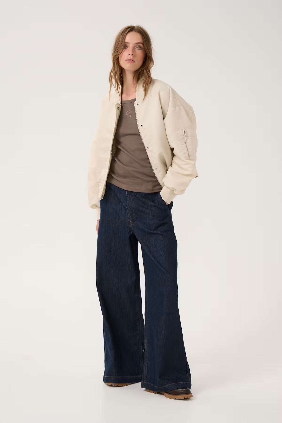 My Essential Wardrobe wide dark blue Louis Jeans