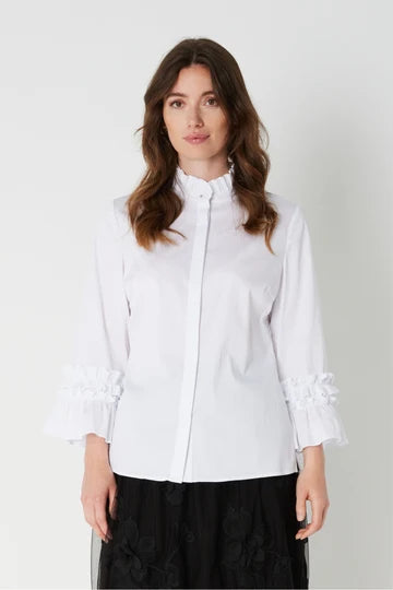 PBO uno white shirt with frill sleeve