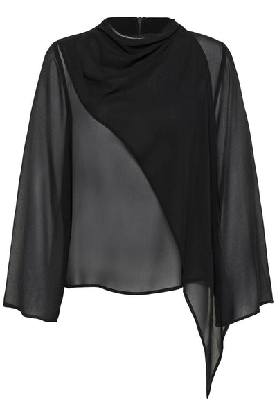 Kaffe Eloise black chiffon blouse