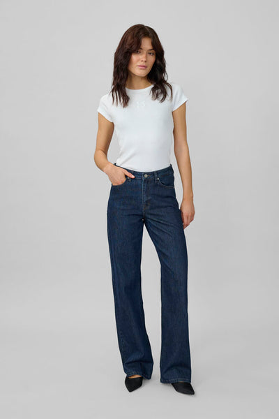 My Essential Wardrobe wide dark blue Louis Jeans
