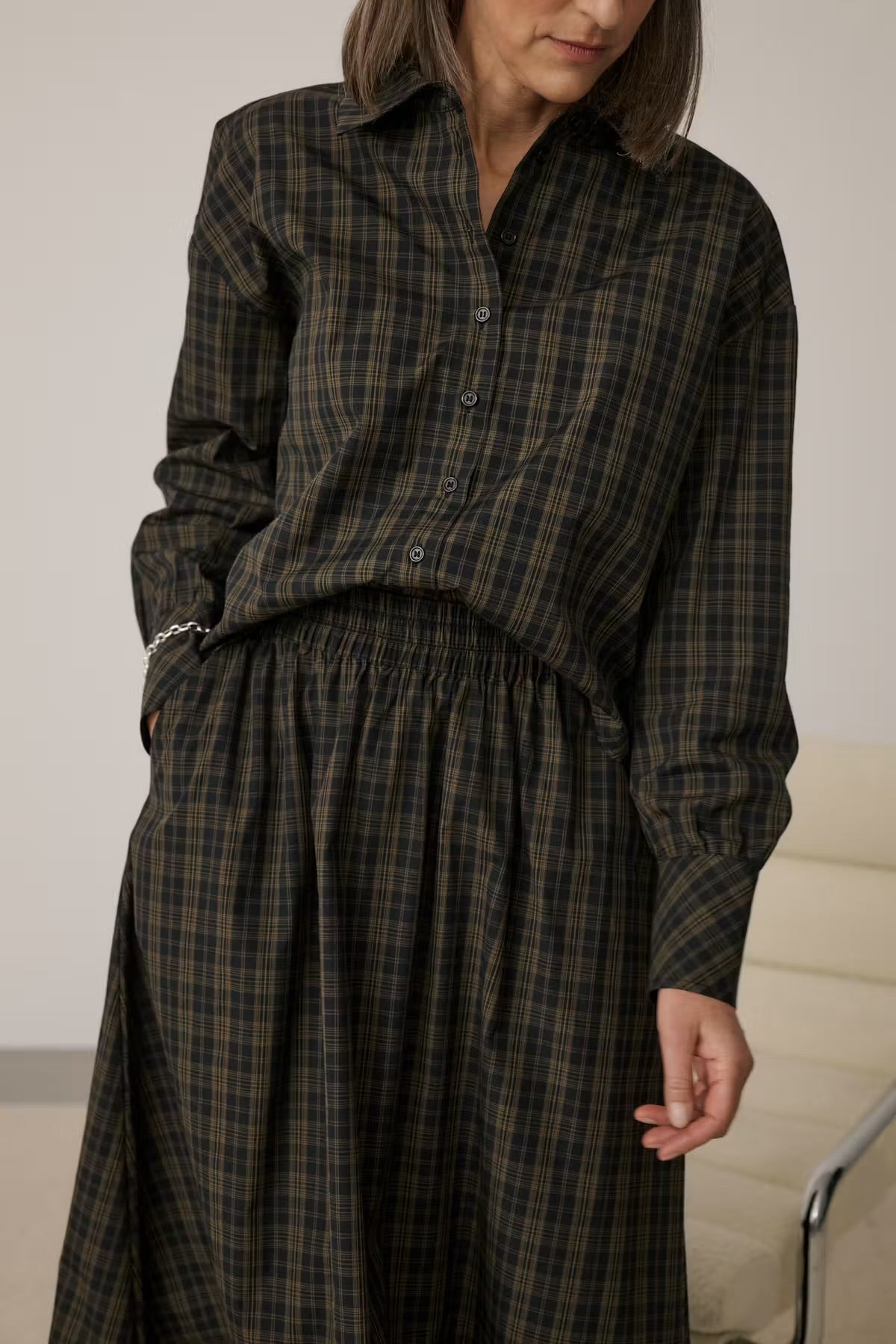 Kaffe Helle Check Skirt