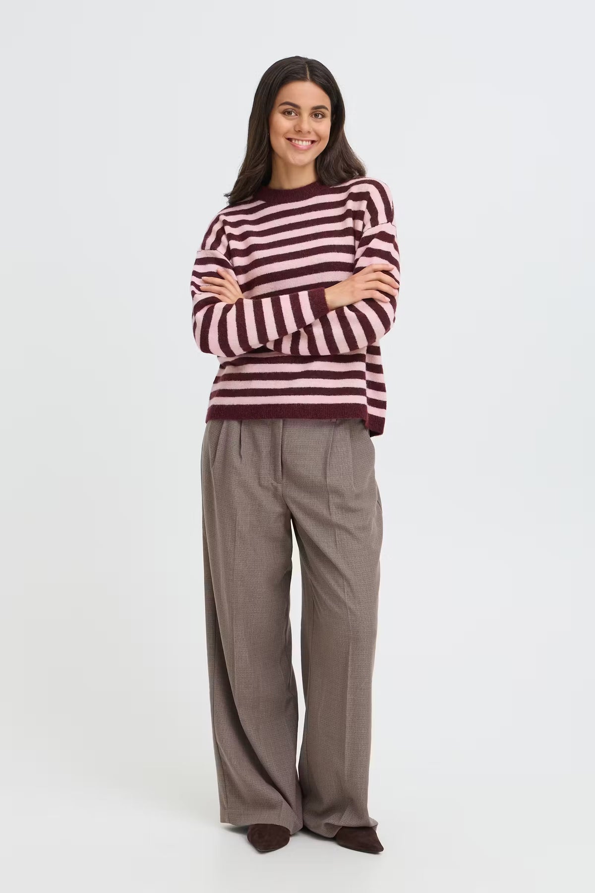 Fransa Iddaa striped long sleeve jumper