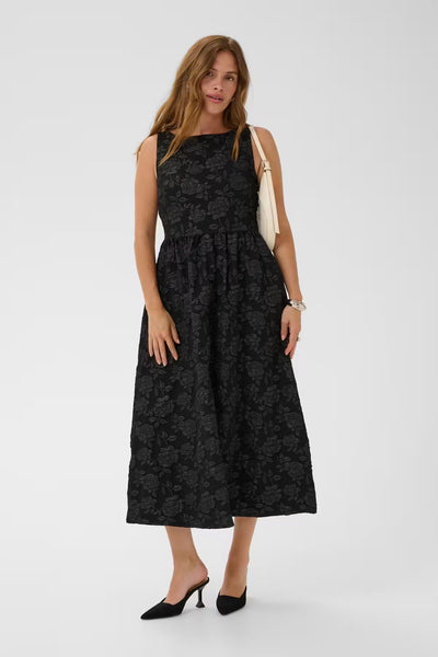 Kaffe Corbina Black midi Lace Dress