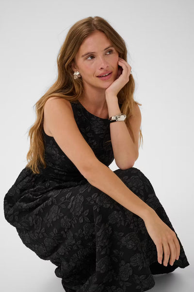 Kaffe Corbina Black midi Lace Dress
