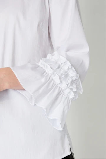 PBO uno white shirt with frill sleeve