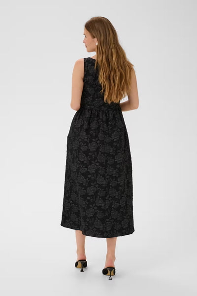 Kaffe Corbina Black midi Lace Dress