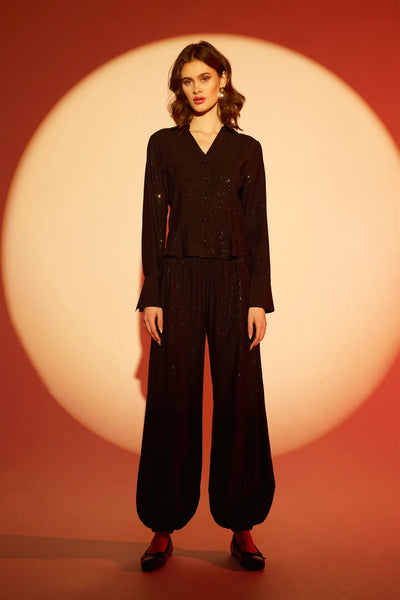 Rue de femme Alexis black shimmer shirt