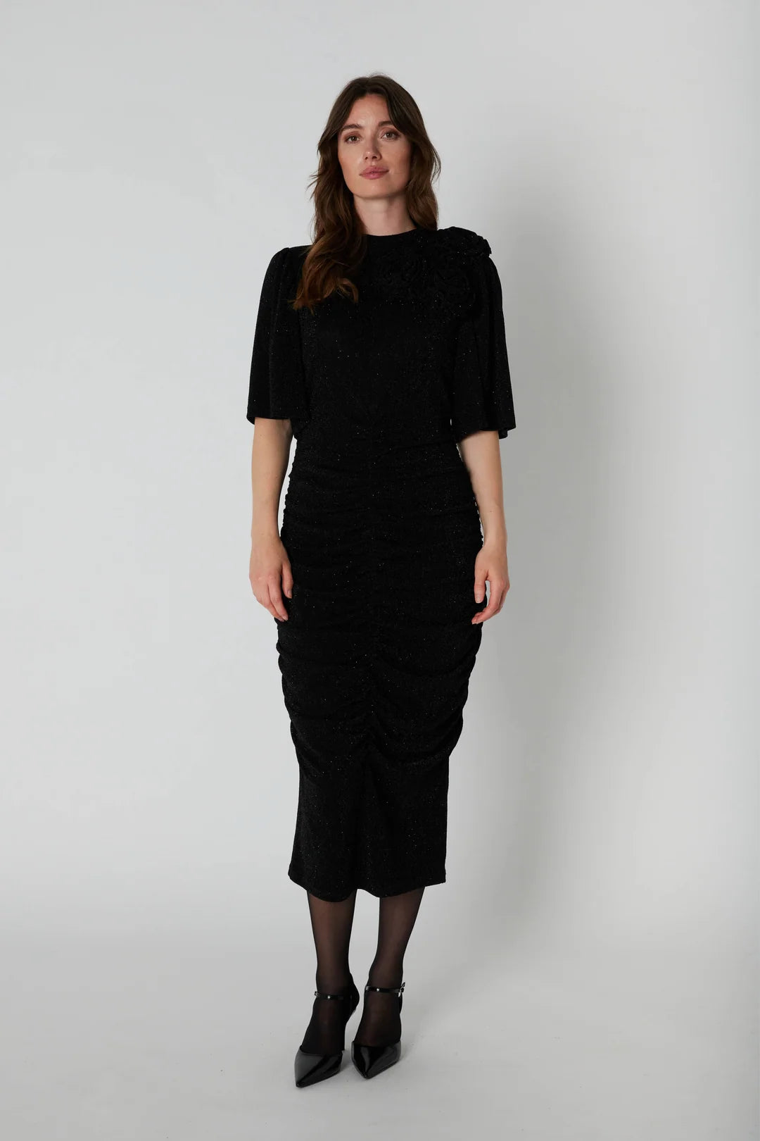 Rue de femme Lena black shimmer midi dresss