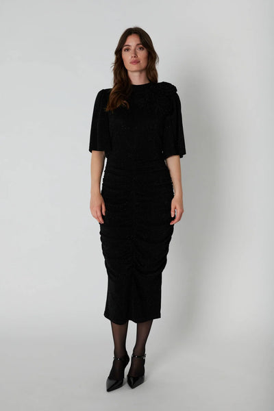 Rue de femme Lena black shimmer midi dresss
