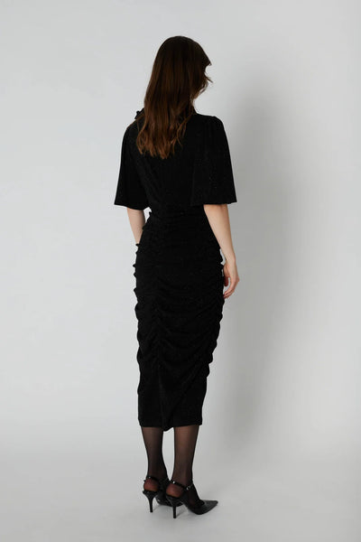 Rue de femme Lena black shimmer midi dresss