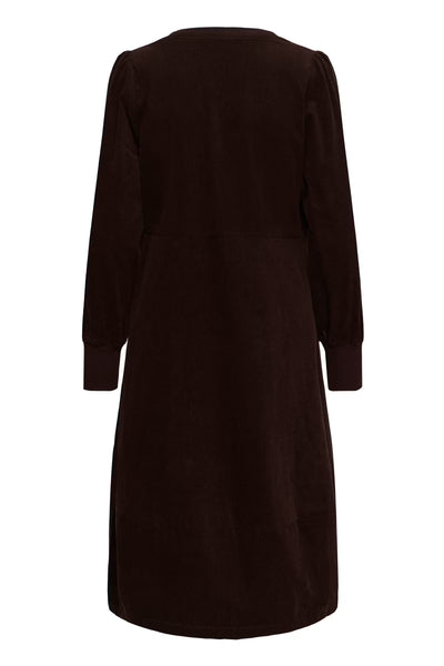 Culture Rhaena brown long sleeve dress back