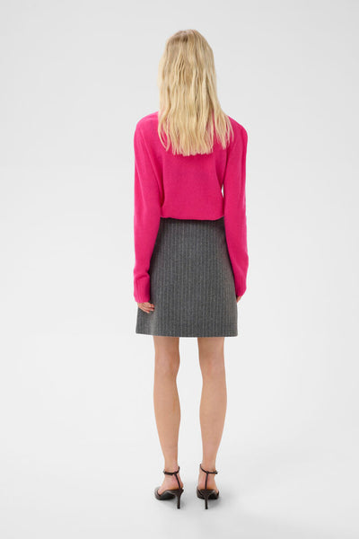 Back view of Culture Taia Arrow Fandango Pink Melange cardigan