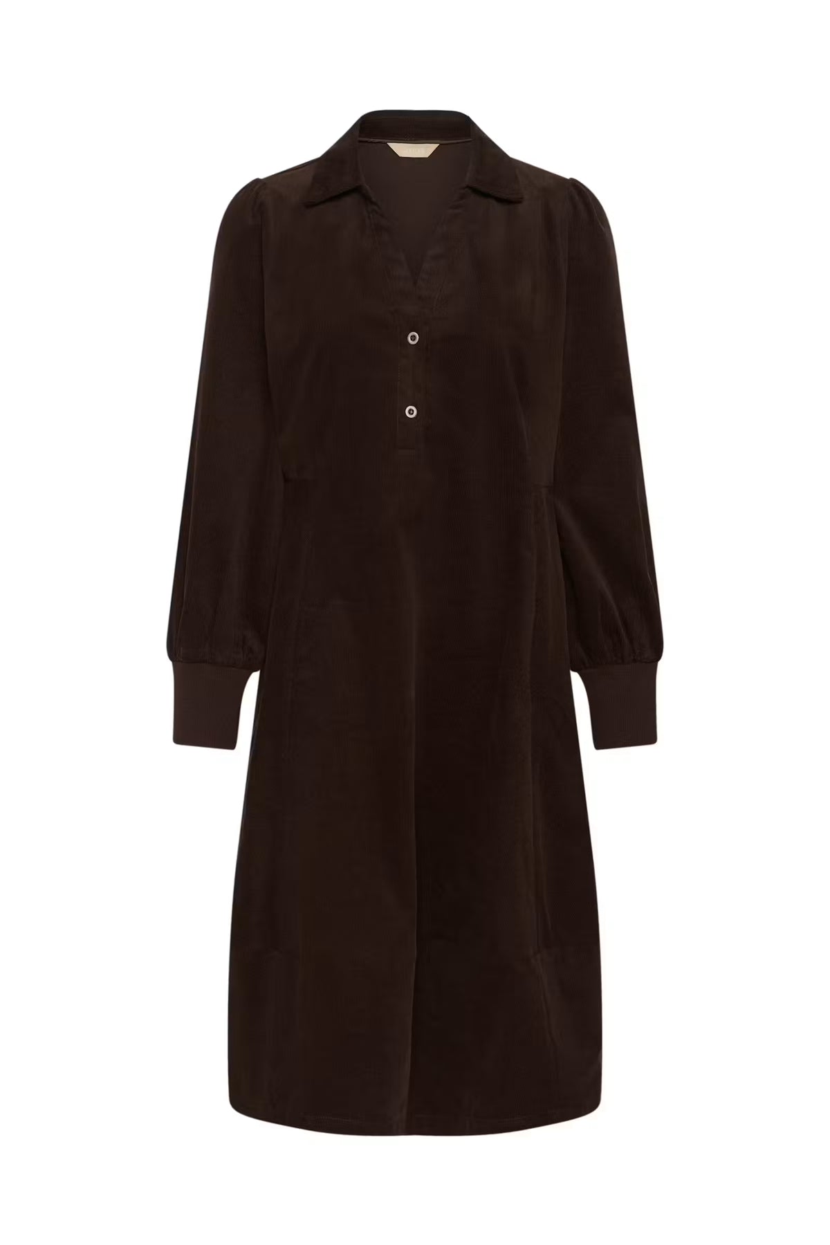 Culture Missy Rhaena chocolate brown corduroy midi dress