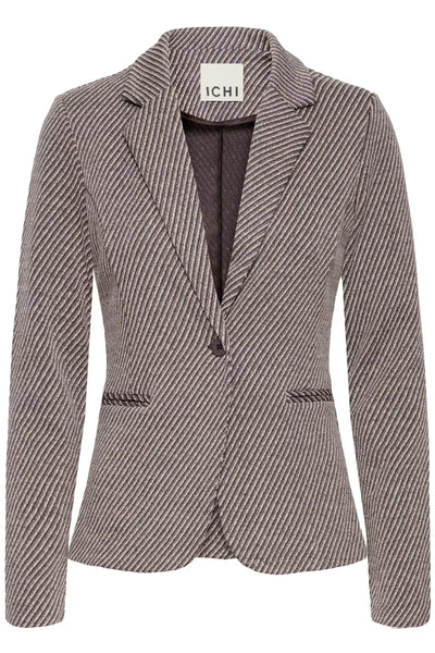ICHI Kate Twillish women’s textured single-button blazer product front view