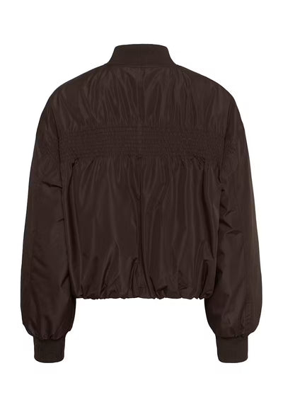 Kaffe Ennie Sofia brown bomber jacket product back view