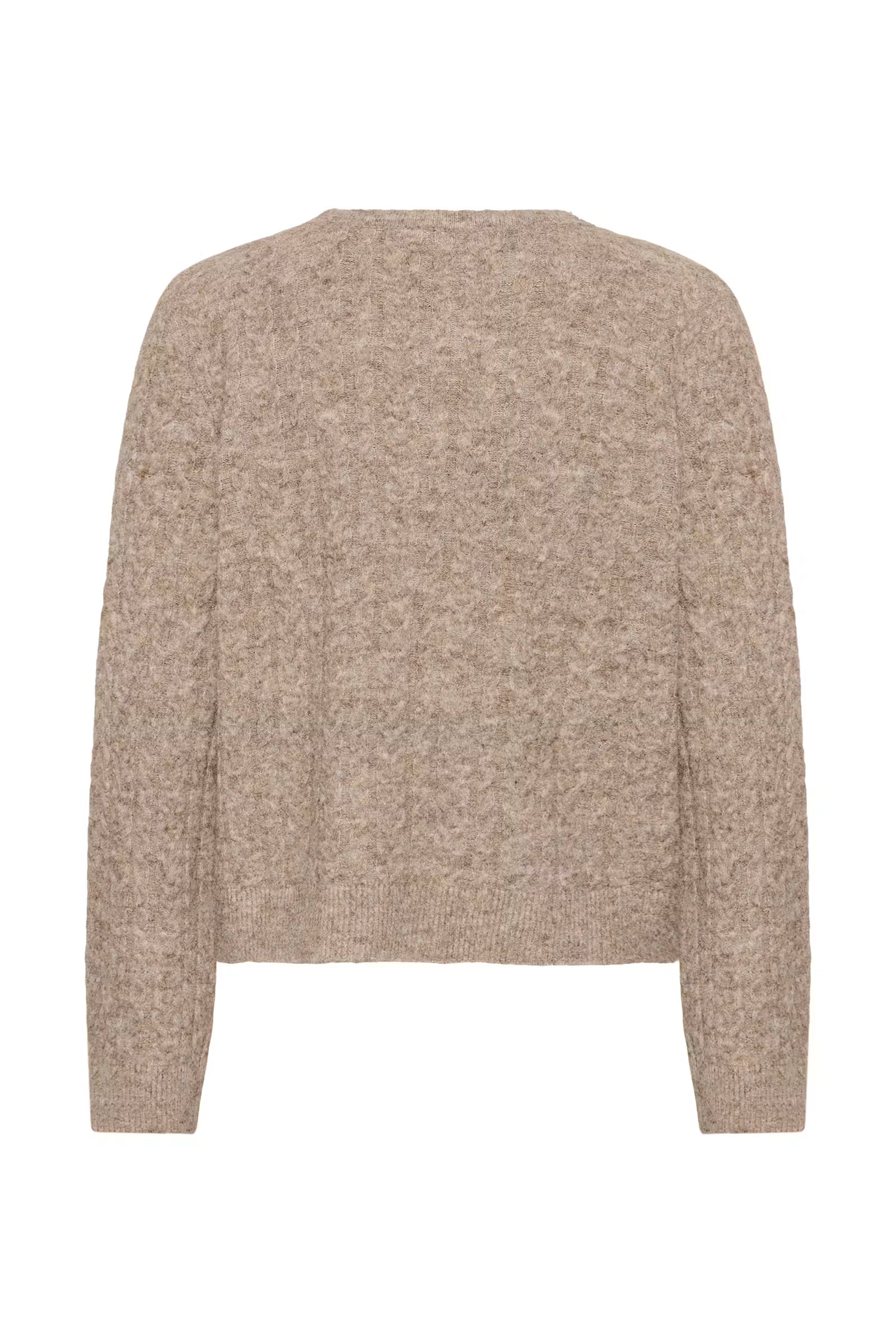 Kaffe Melanie beige textured long sleeve jumper product back view