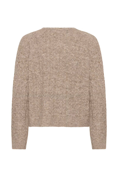 Kaffe Melanie beige textured long sleeve jumper product back view