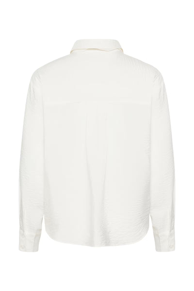 Kaffe Gilda chalk white bow blouse product back view