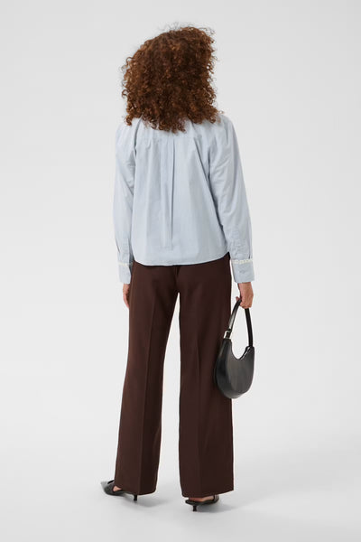 Back view of Kaffe Kaketty Blue Fog long sleeve shirt