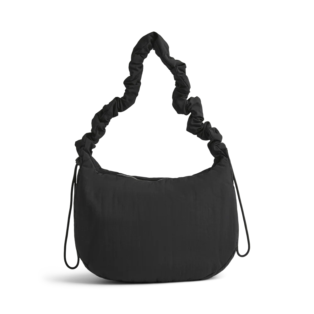 Markberg Ground black ruched handle shoulder bag rear view