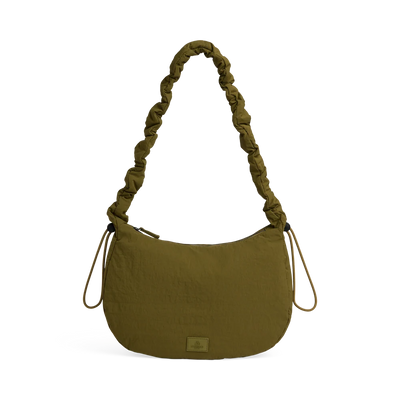 Markberg Ground Ivy Green recycled crossbody bag zipped interior