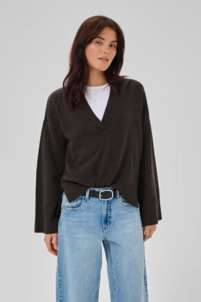 My essential wardrobe huxi v neck jumper